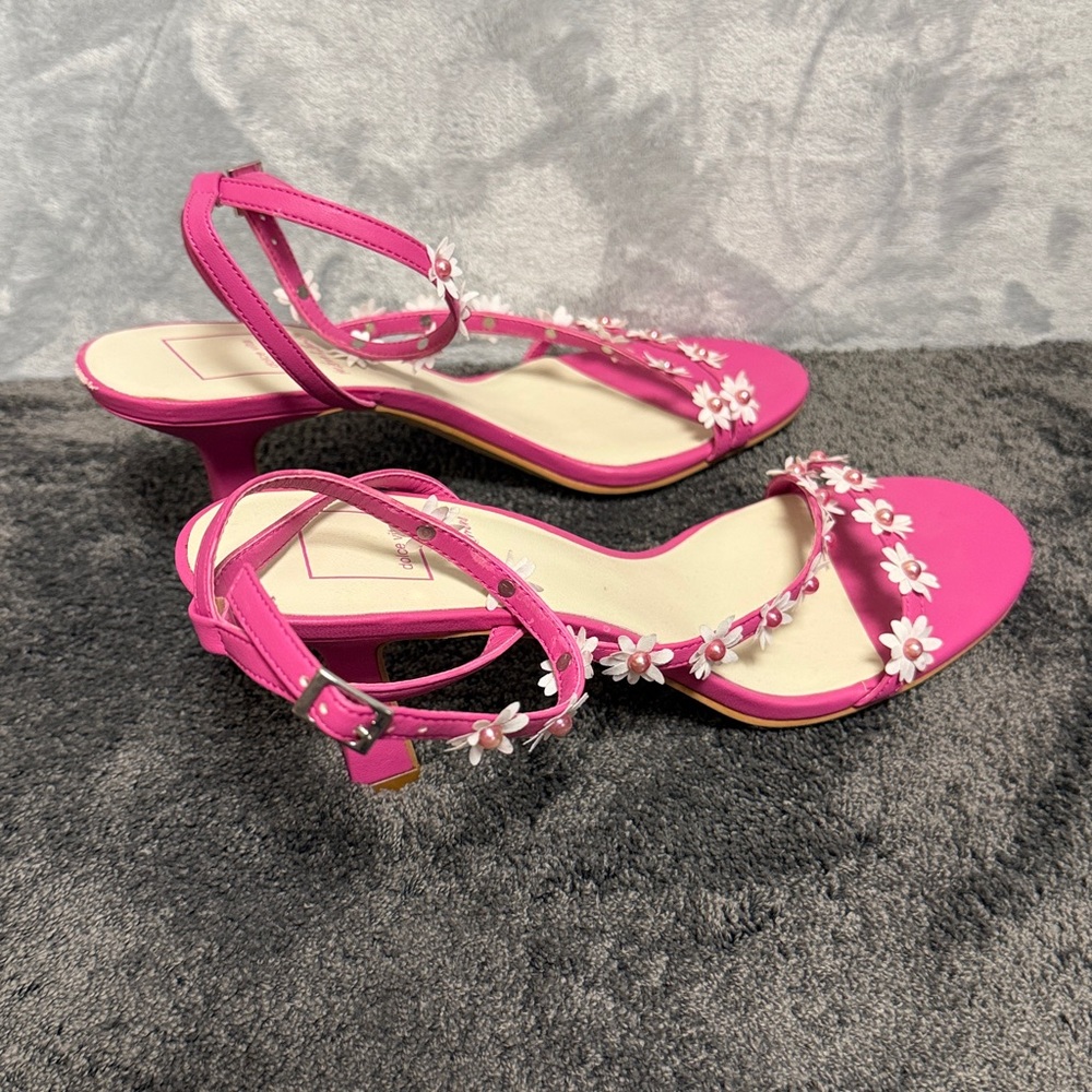 Dolce Vita x For Love & Lemons DAHLEA Fuschia Pink Strappy Sandals Size 9 NEW - Picture 6 of 8